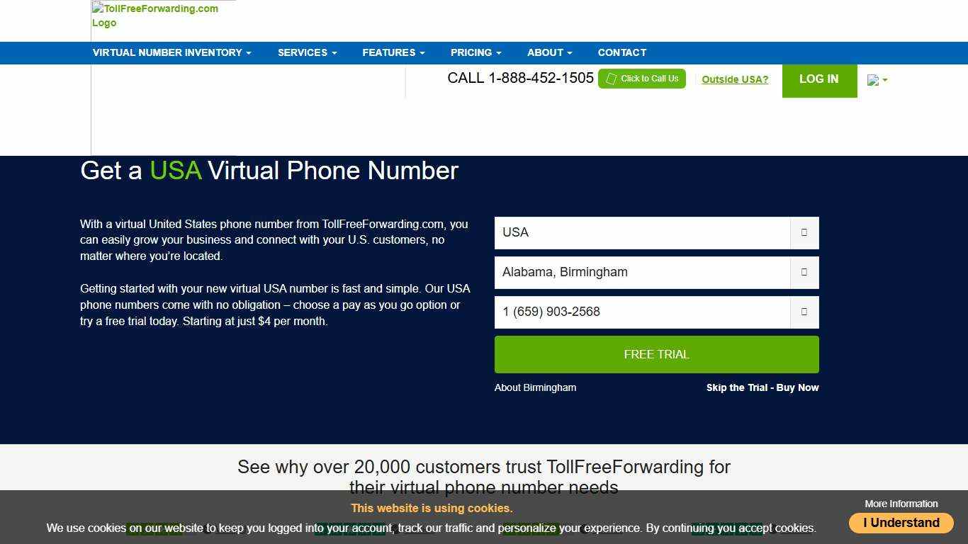 Get USA Phone Numbers TollFreeForwarding.com